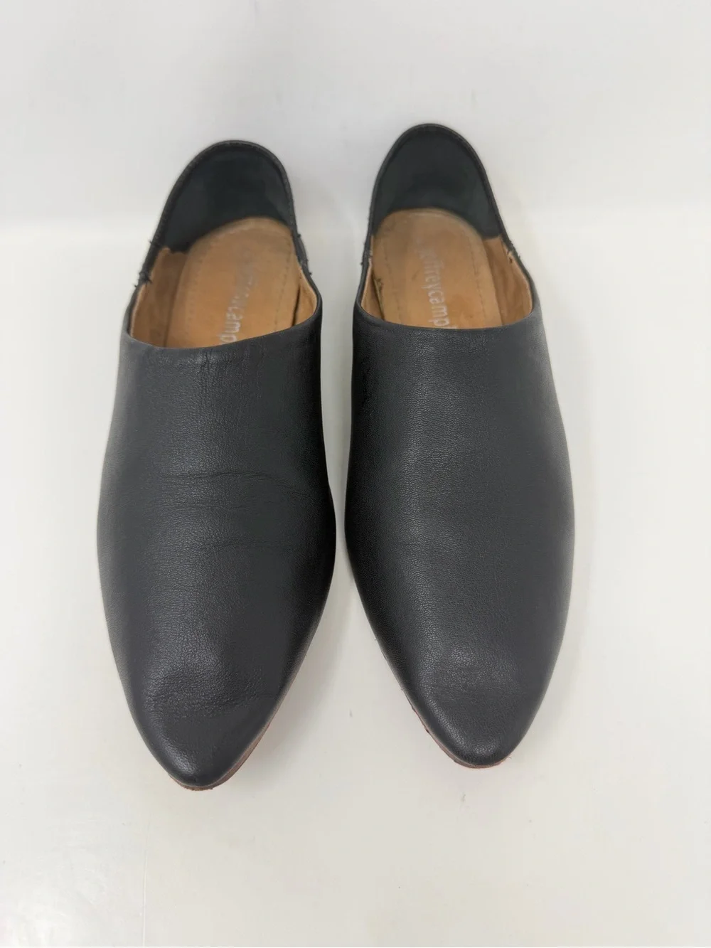 Jeffrey Campbell Vijay Leather Slip-on Flats Black Size 6 - Picture 2 of 10
